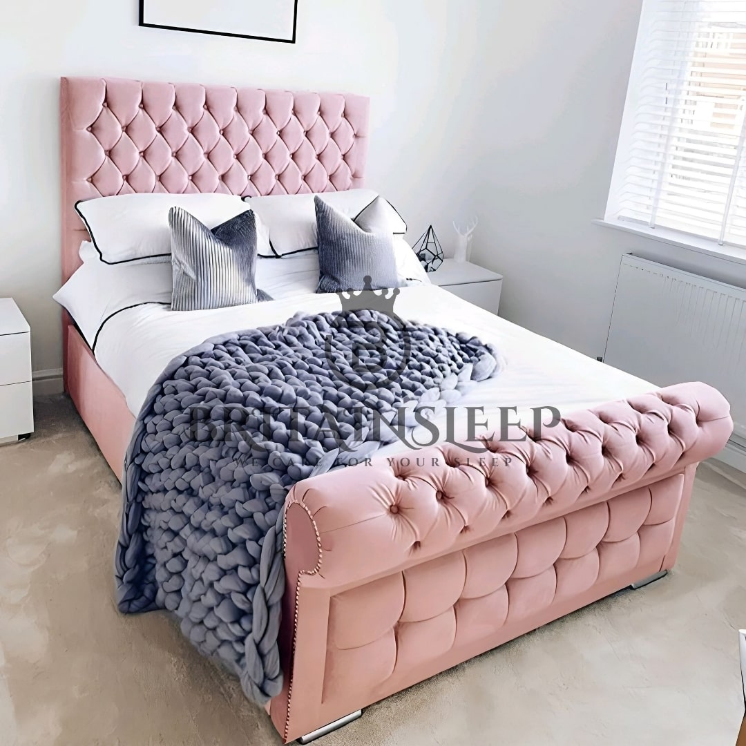 Britainsleep Baudoin Upholstered Ottoman Storage Bed Frame Double