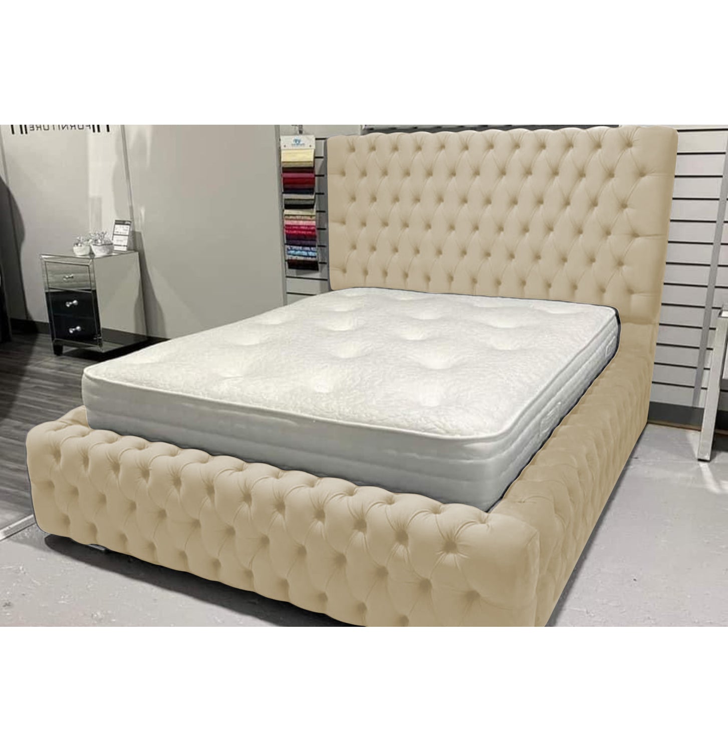 Copy of The Regal Ambassador Upholstered Bed Frame with Ottoman Storage Options Britainsleep