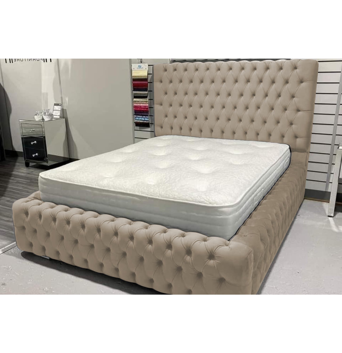 Copy of The Regal Ambassador Upholstered Bed Frame with Ottoman Storage Options Britainsleep