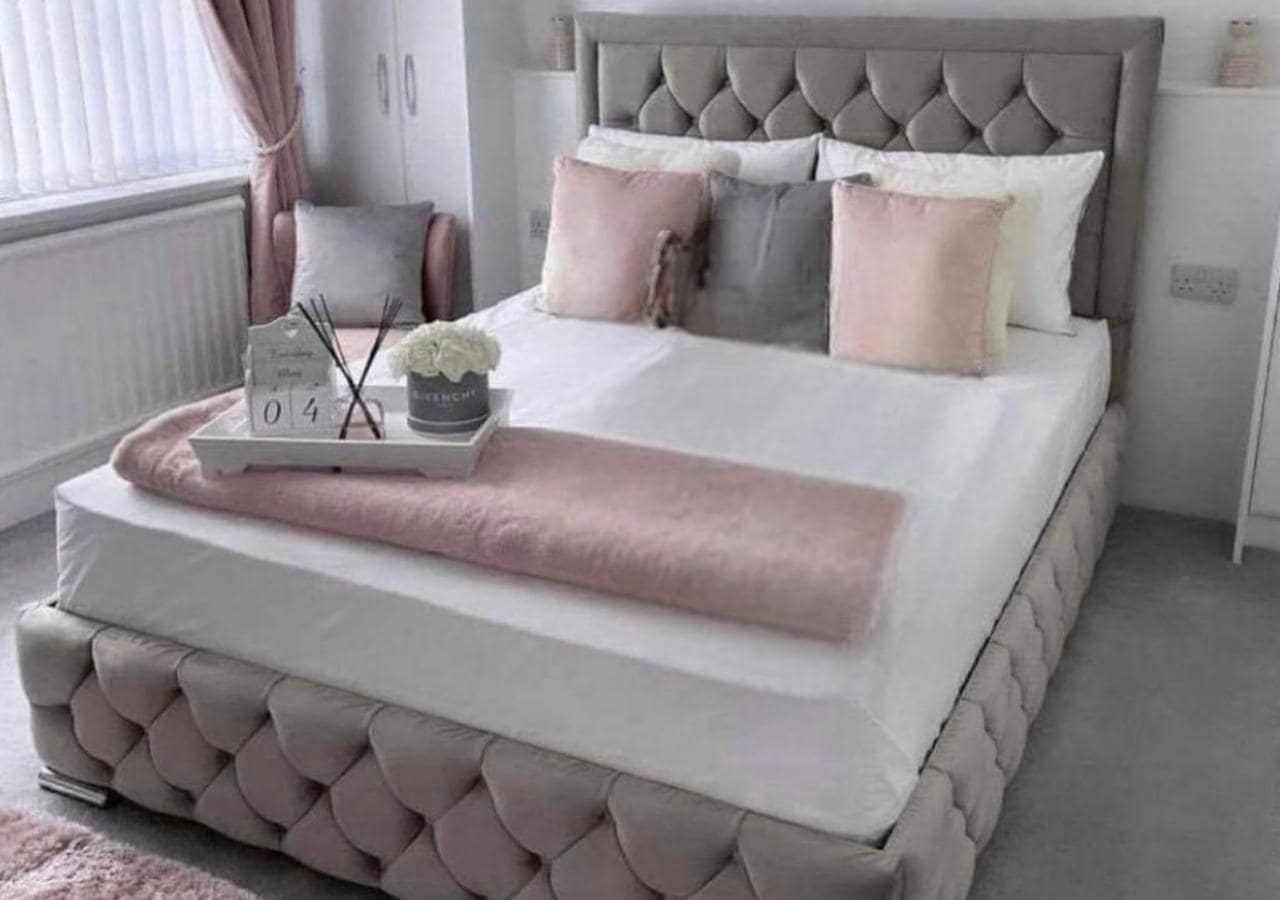 Cambridge Luxury Bumper Bar Upholstered Bed/storage option Britainsleep