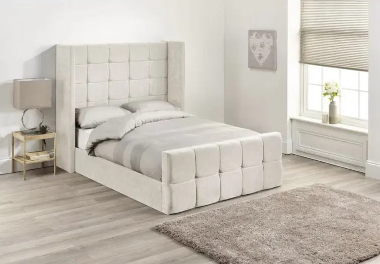 ACAMAR Winged Upholstered Bed Frame Britainsleep