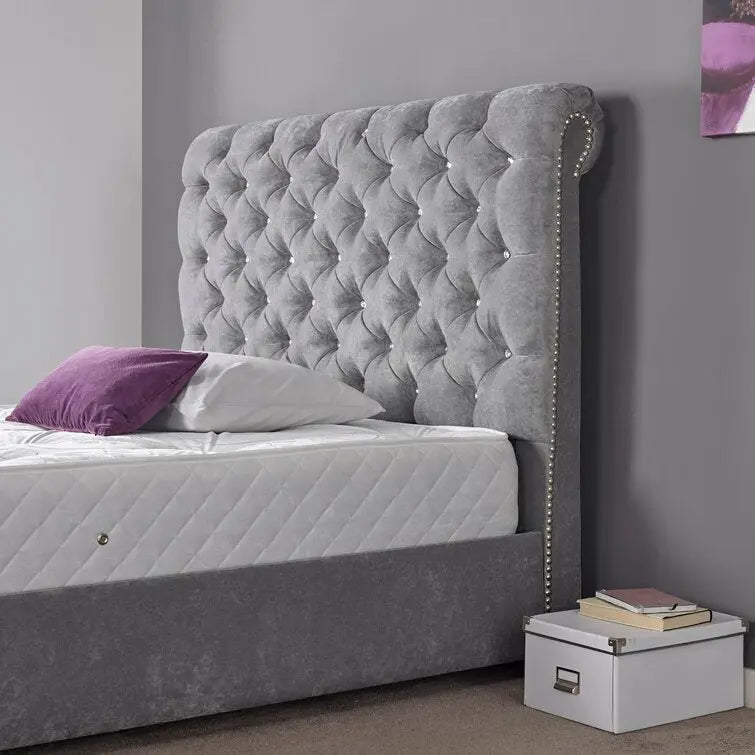 Ainsley Upholstered Sleigh Bed Britainsleep