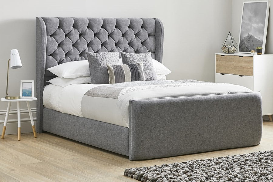 Omega Wing Upholstered Bed Britainsleep