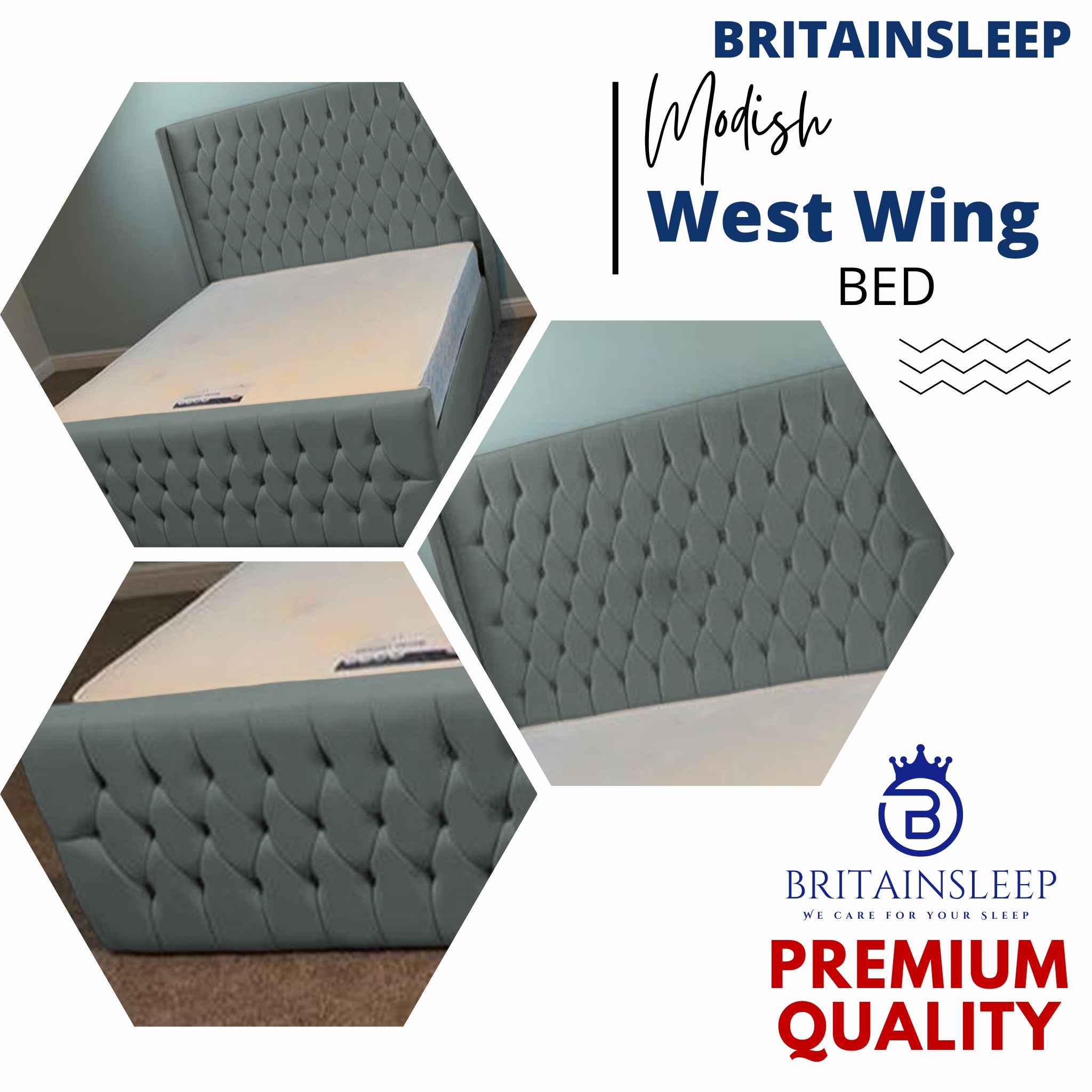 West Wings Upholstered Bed Frame with Ottoman Storage Options Britainsleep