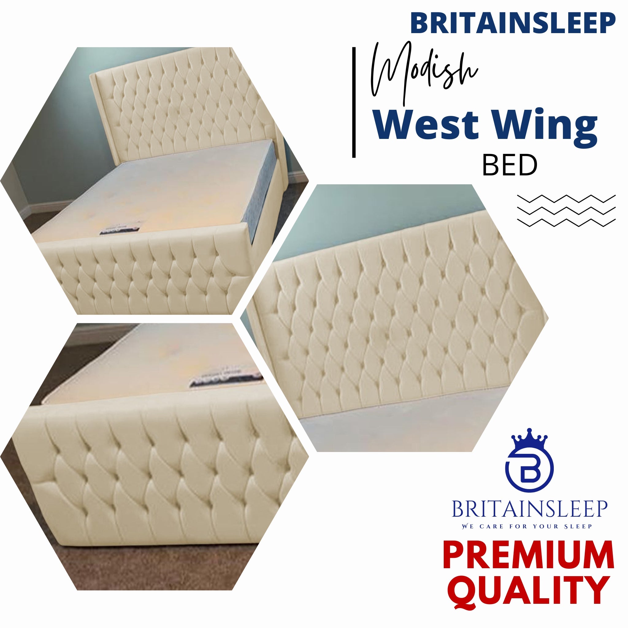 West Wings Upholstered Bed Frame with Ottoman Storage Options Britainsleep