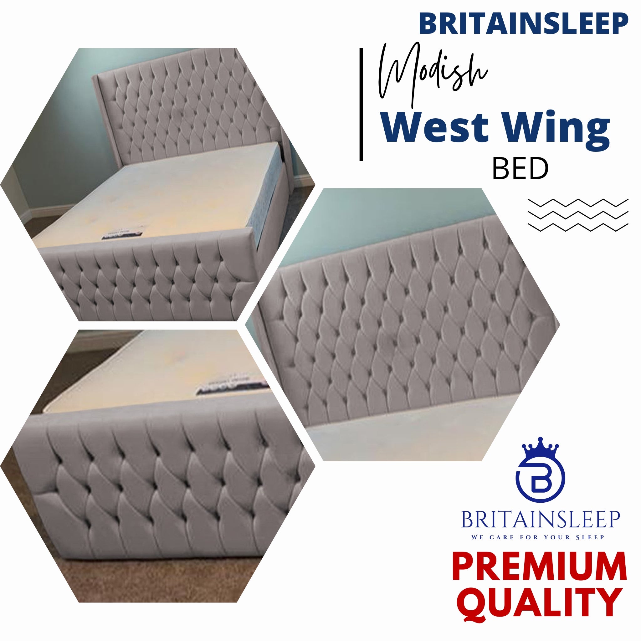 West Wings Upholstered Bed Frame with Ottoman Storage Options Britainsleep