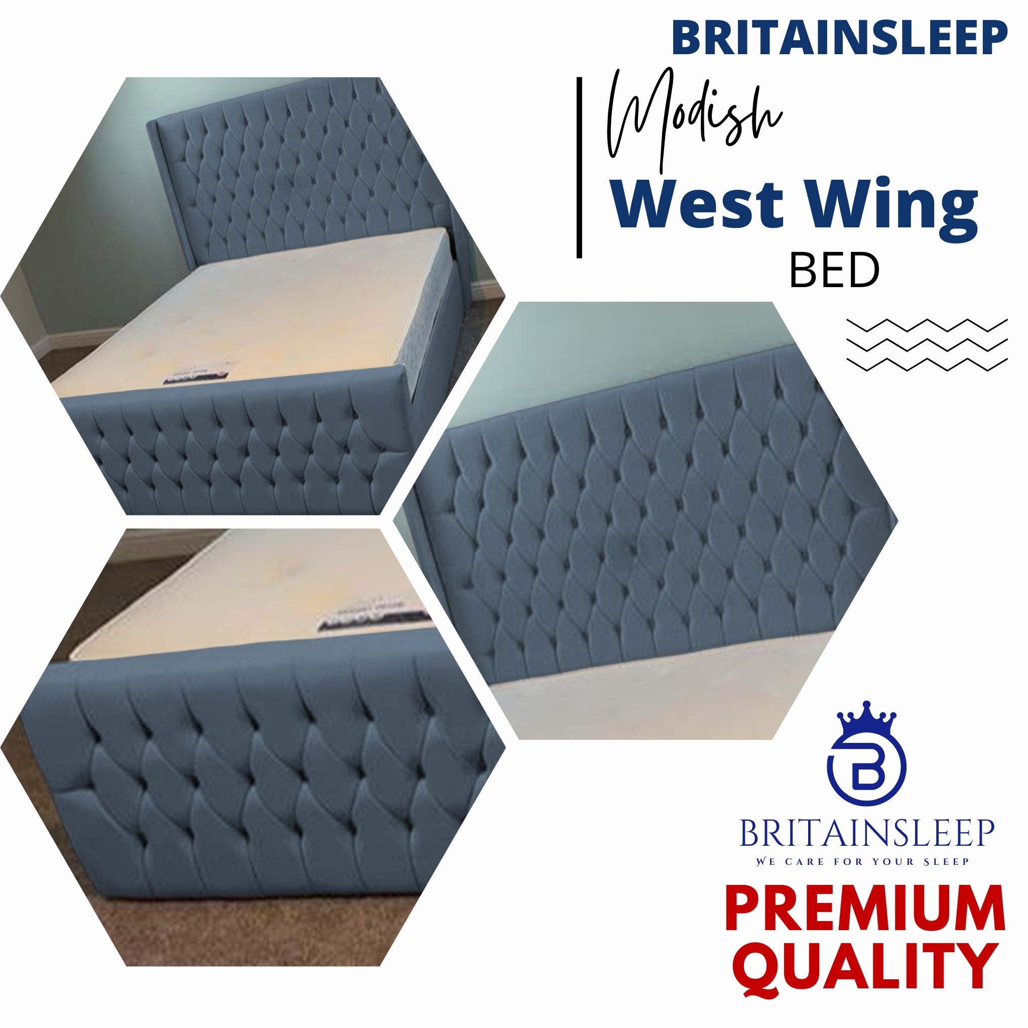 West Wings Upholstered Bed Frame with Ottoman Storage Options Britainsleep