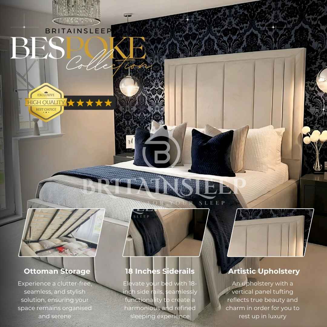 18” Sides Arizona Upholstered Bed/Storage Bed Britainsleep
