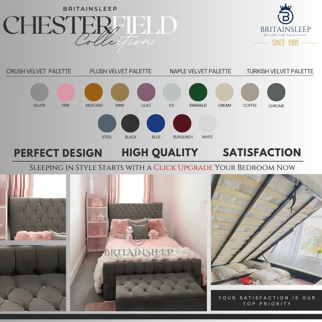Asher Upholstered Bed Britainsleep