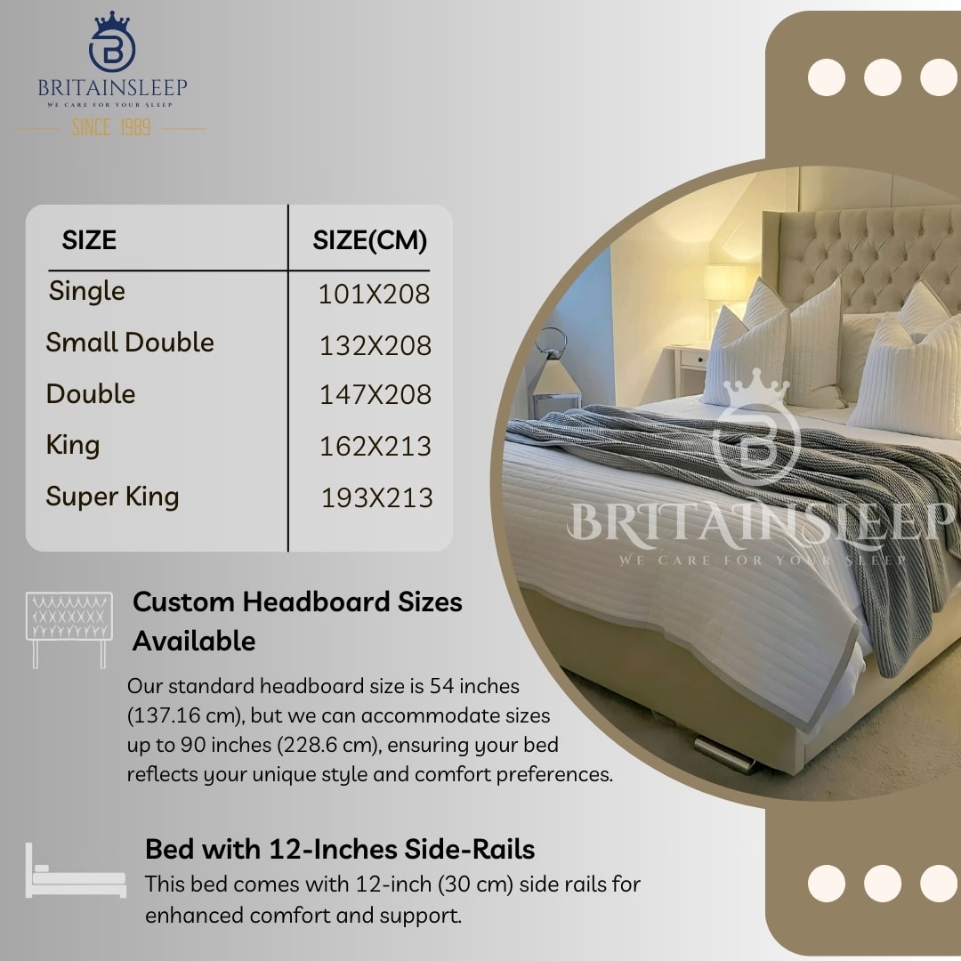 Beaird Upholstered Bed with Ottoman Storage Britainsleep