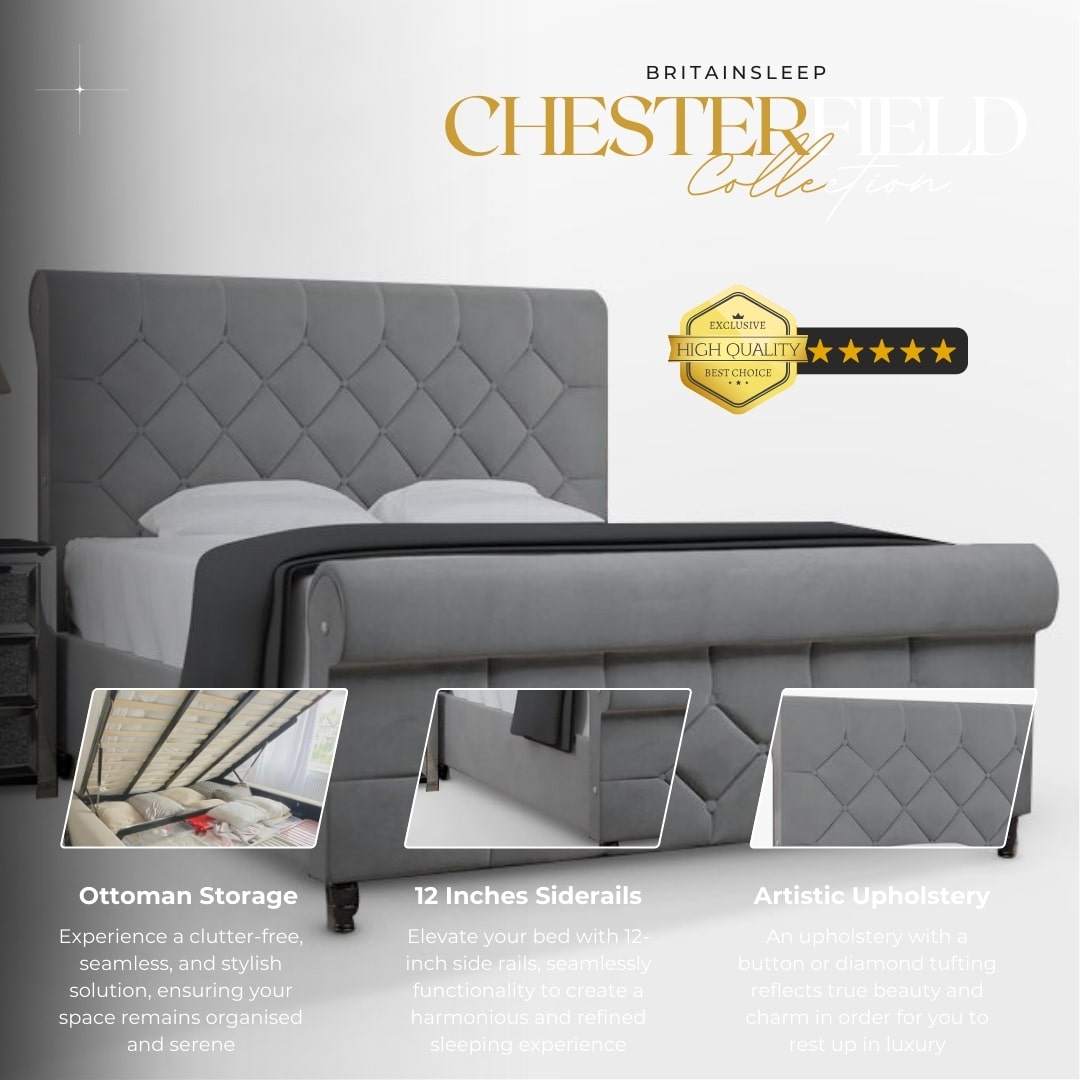 Milo Upholstered Bed/Storage Bed Britainsleep