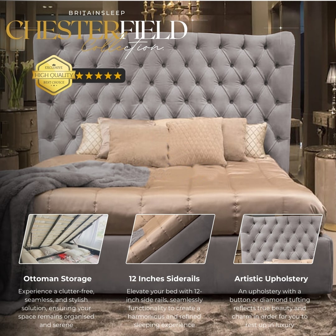 60'' Tall Spanish Head Upholstered Bed Britainsleep