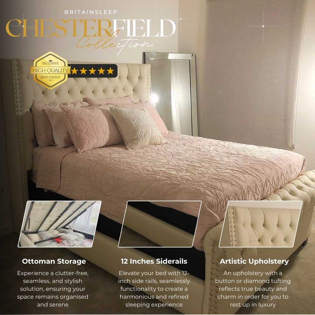 Special Wing Hepburn Upholstered Bed Frame Britainsleep