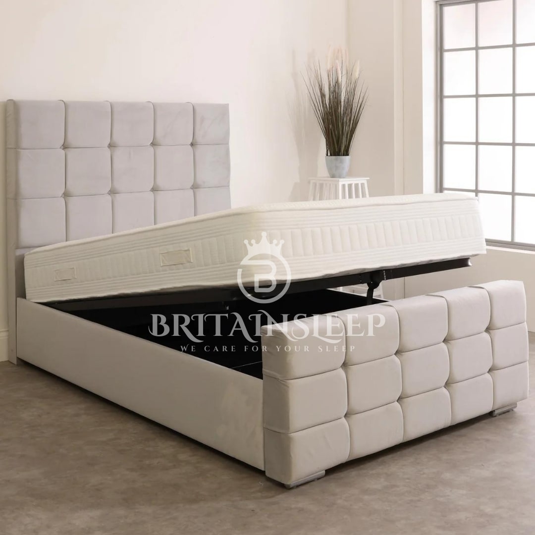 Buckfastleigh Studded Wing Bed Frame Britainsleep