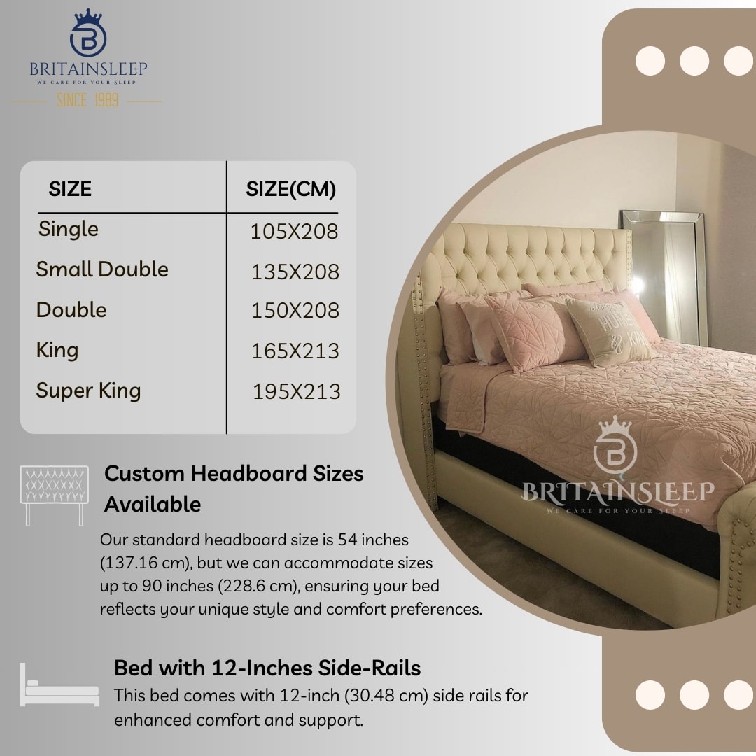 Special Wing Hepburn Upholstered Bed Frame Britainsleep