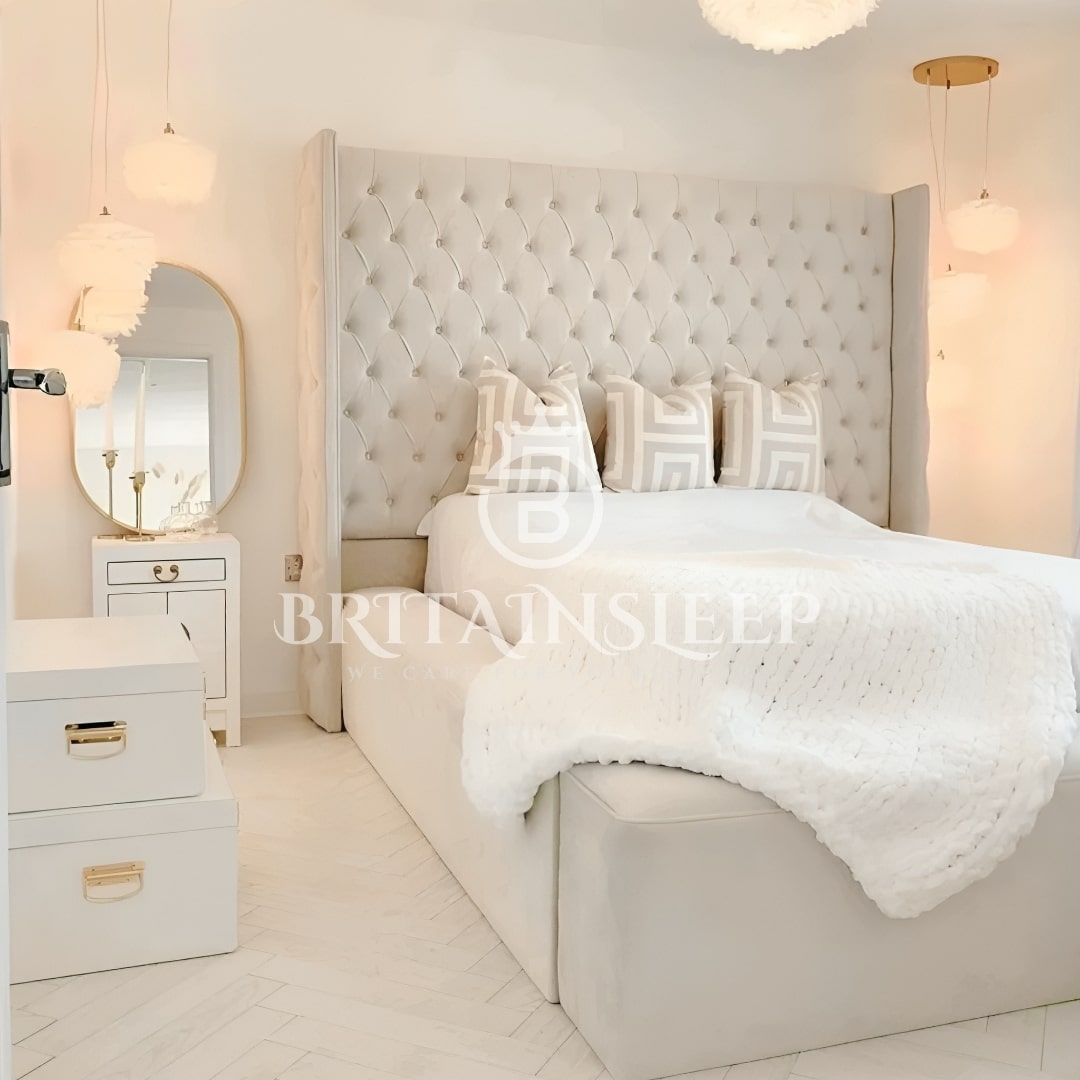 60” Luxury Leon Upholstered Bed Britainsleep