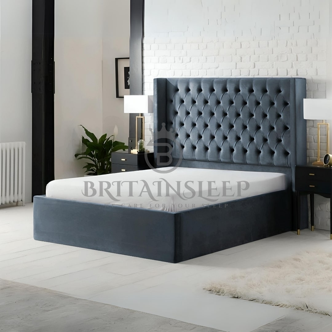 Sapporo Winged Upholstered Bed Frame Britainsleep