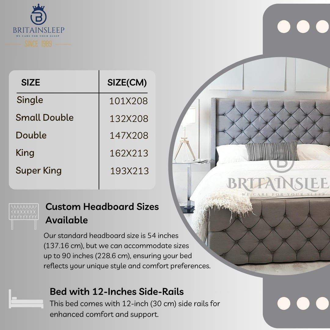 Suede Upholstered Ottoman Bed Britainsleep