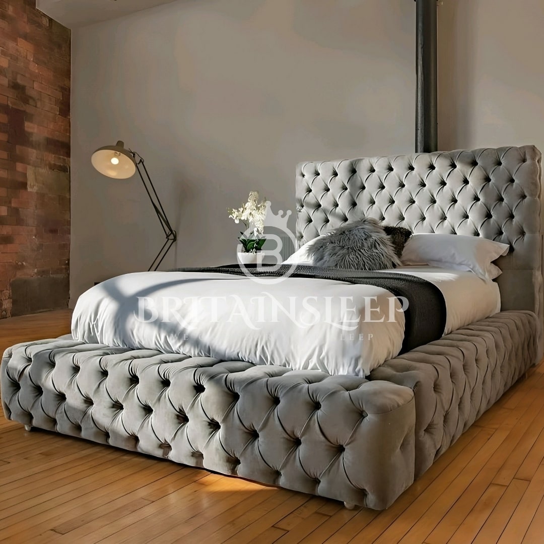 The Regal Ambassador Upholstered Bed Frame with Ottoman Storage Options Britainsleep