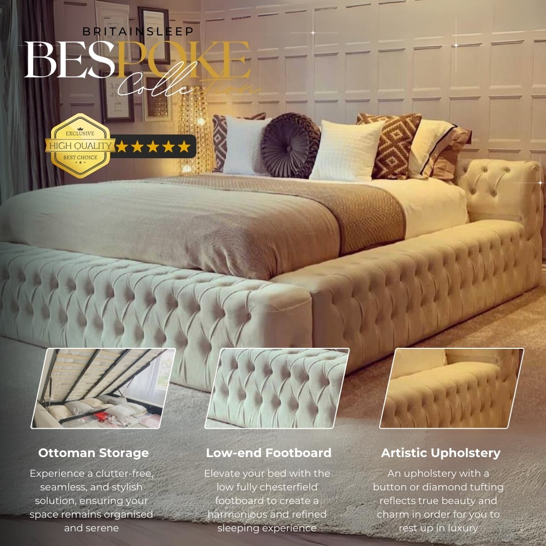 30'' Headboard Whittier Luxury Upholstered Bed Britainsleep