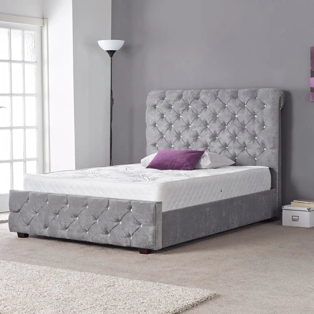 Ainsley Upholstered Sleigh Bed Britainsleep