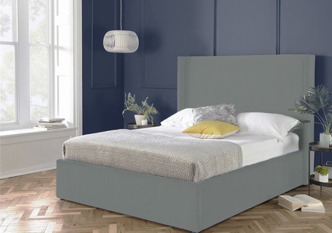 Plain Wing Upholstered Ottoman Bed Britainsleep