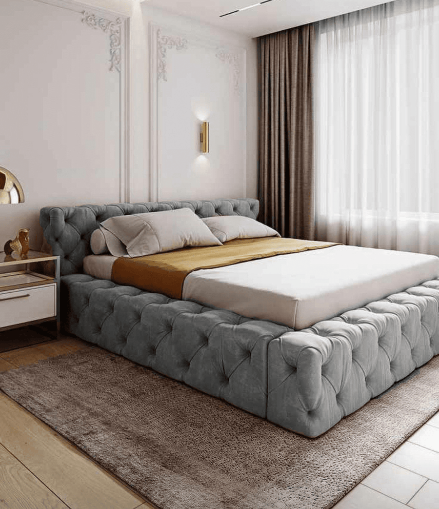 Whittier upholstered bed frame deals