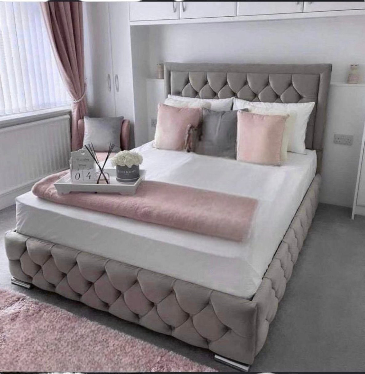 Cambridge Luxury  Bumper Bar Upholstered Bed/storage option Britainsleep