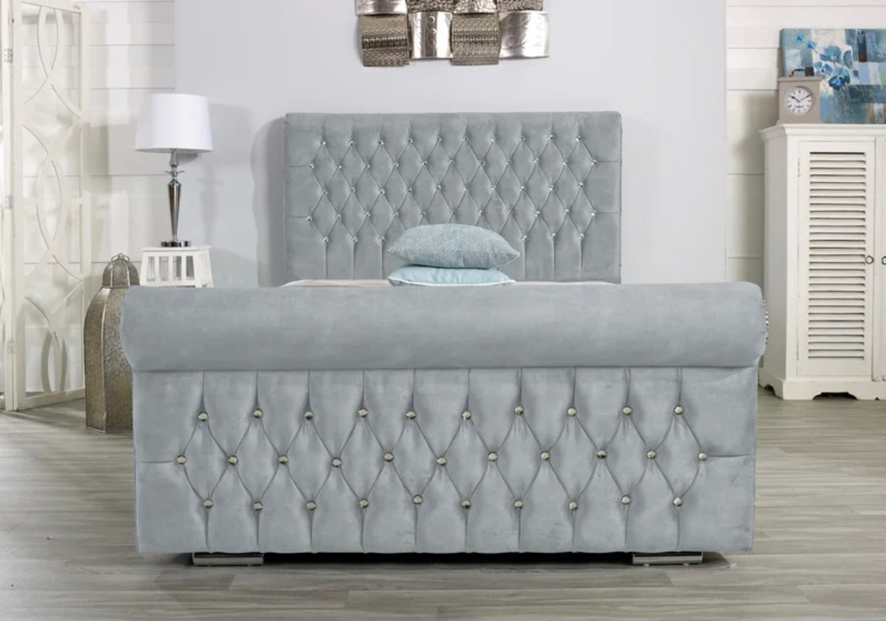 Wallace Sleigh Upholstered Bed Britainsleep
